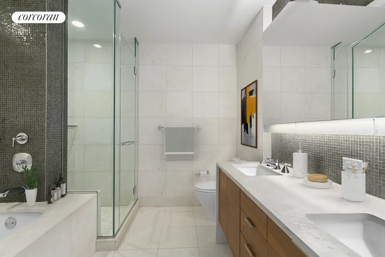 New York City Real Estate | View 70 Little West Street, 12A | Full Bathroom | View 4