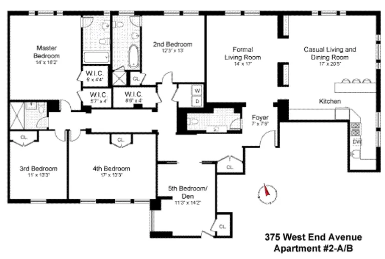 375 West End Avenue, 2AB | floorplan | View 5