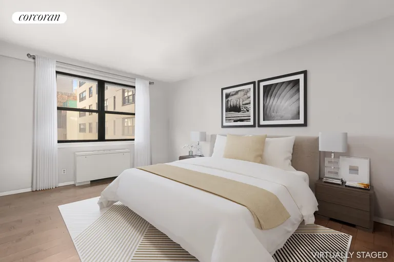 New York City Real Estate | View 201 East 28th Street, 4R | Virtually Staged Bedroom | View 6