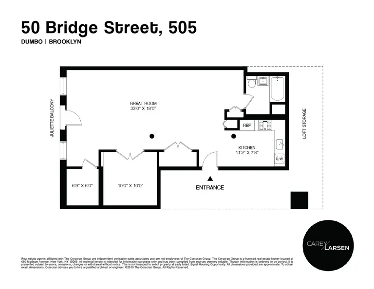 50 BRIDGE STREET, 505 | floorplan | View 12