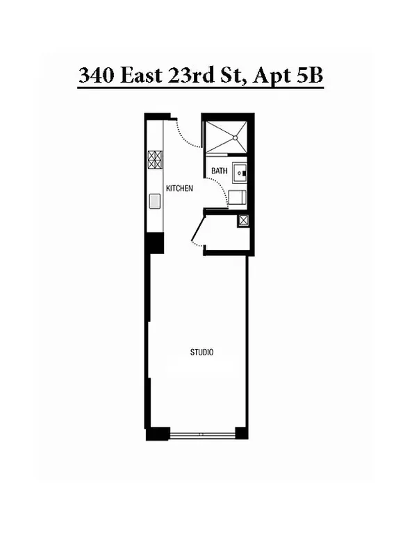 340 East 23rd Street, 5B | floorplan | View 11