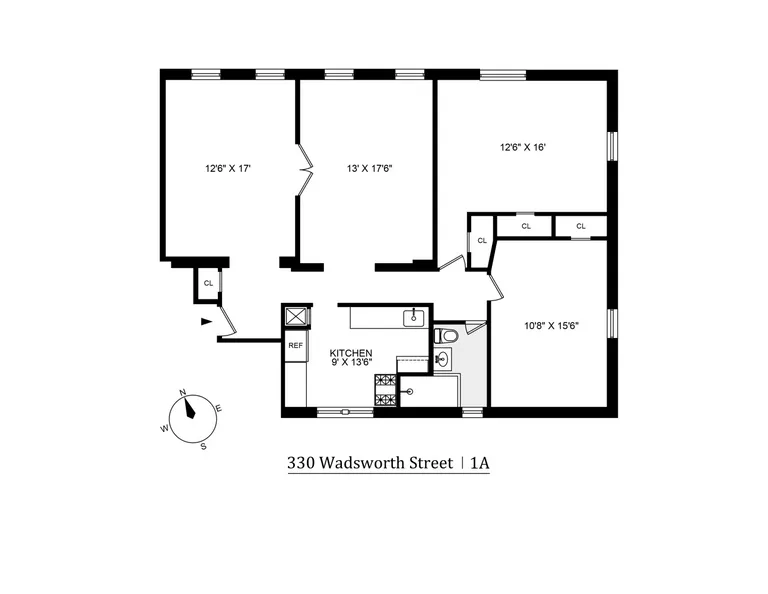 330 Wadsworth Avenue, 1A | floorplan | View 6