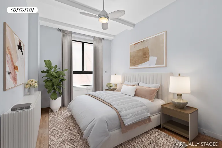New York City Real Estate | View 303 Mercer Street, A406 | Bedroom-Staged | View 4