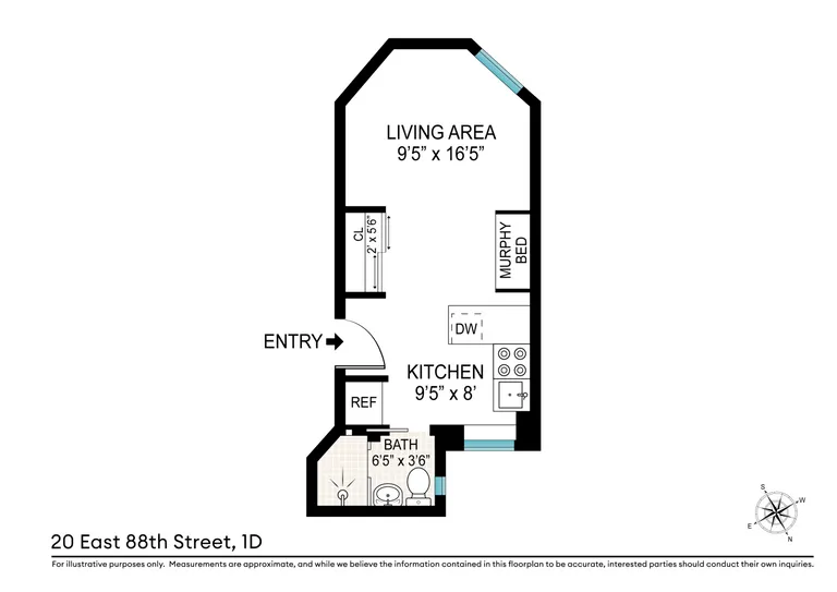 20 East 88th Street, 1D | floorplan | View 5