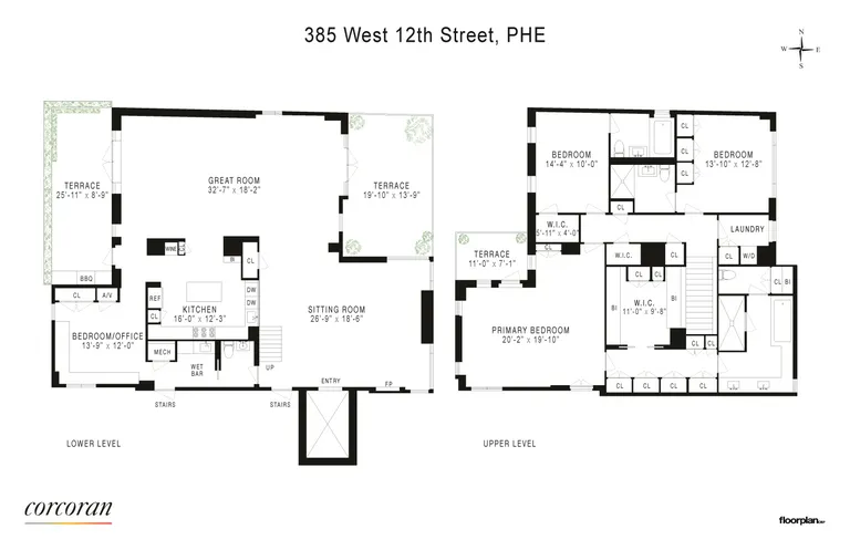 385 West 12th Street, PHEAST | floorplan | View 20