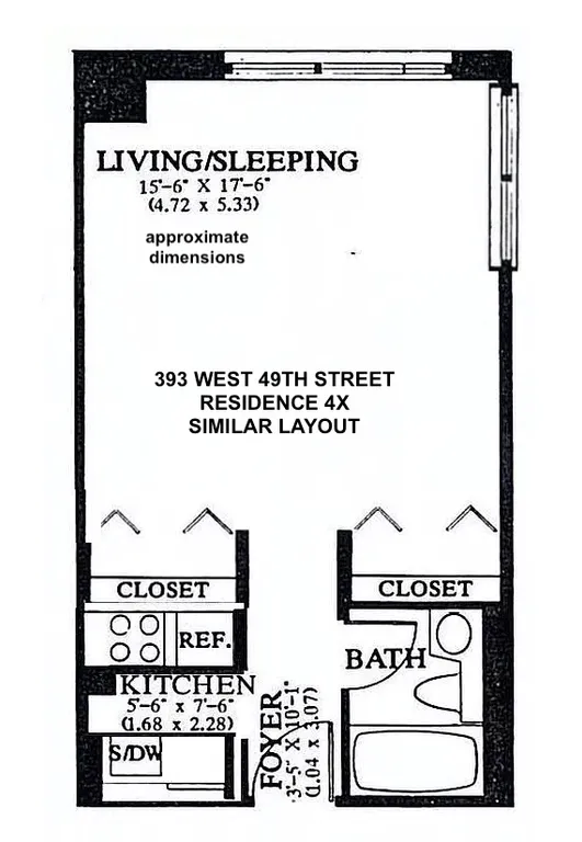 393 West 49th Street, 4X | floorplan | View 12