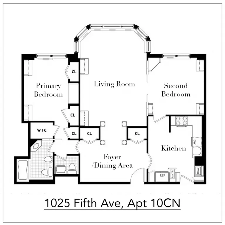 1025 Fifth Avenue, 10CN | floorplan | View 8