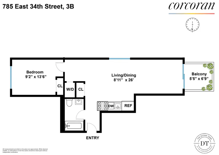785 East 34th Street, 3B | floorplan | View 8