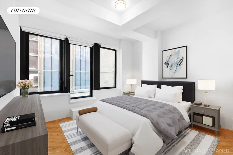 New York City Real Estate | View 101 Wall Street, 23A | Primary Bedroom | View 6
