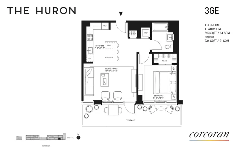 29 Huron Street, 3GE | floorplan | View 7
