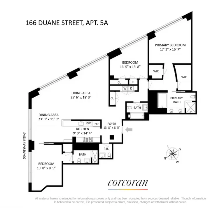 166 Duane Street, 5A | floorplan | View 13