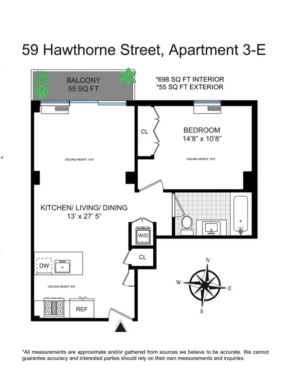 59 Hawthorne Street, 3E | floorplan | View 8