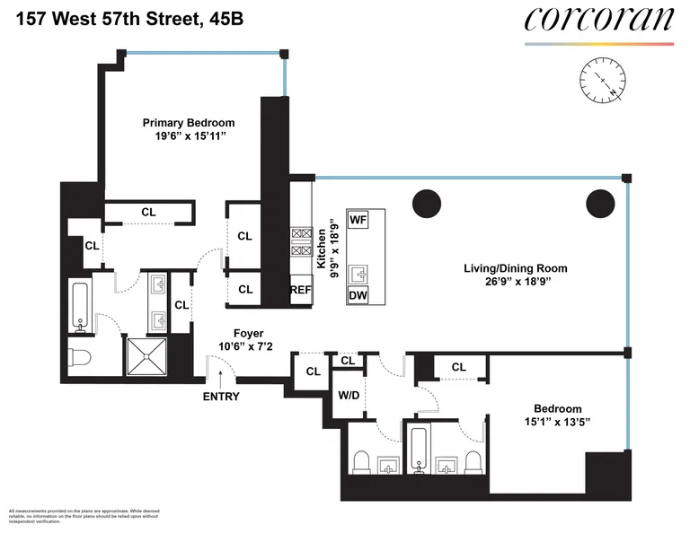 157 West 57th Street, 45B | floorplan | View 13