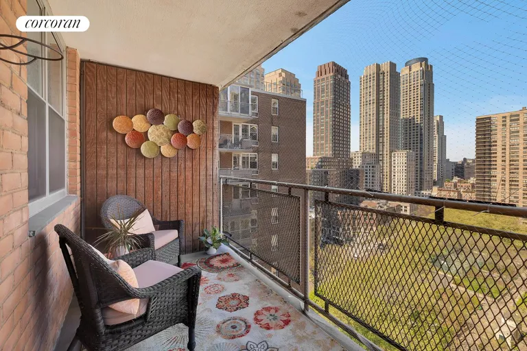 New York City Real Estate | View 303 West 66th Street, 18KW | Private Balcony | View 4