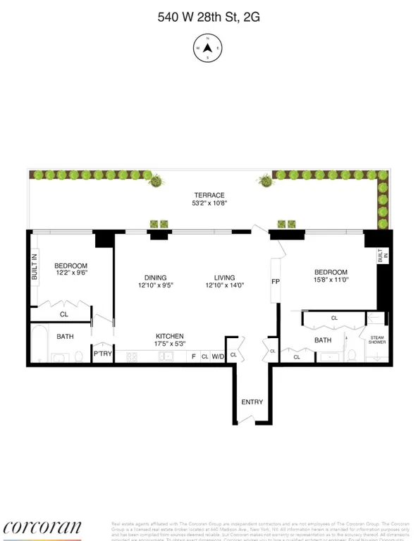 540 West 28th Street, 2G | floorplan | View 21