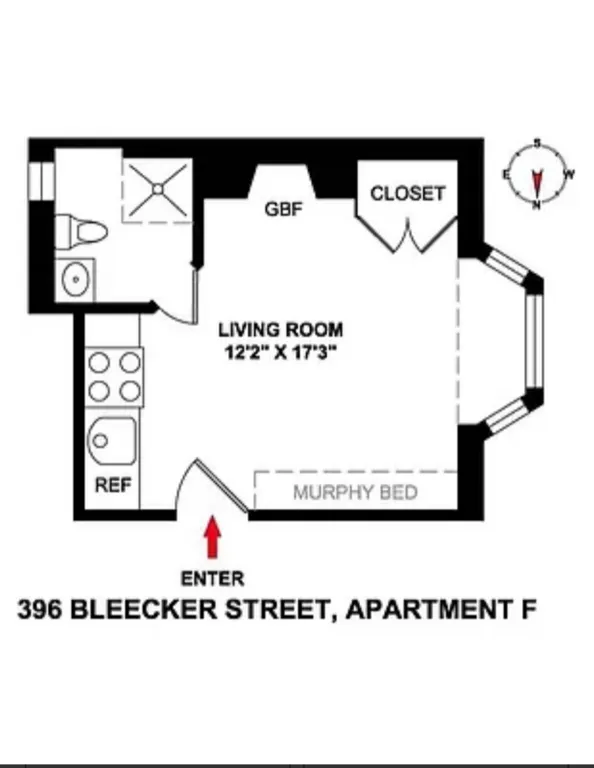 396 Bleecker Street, F | floorplan | View 6