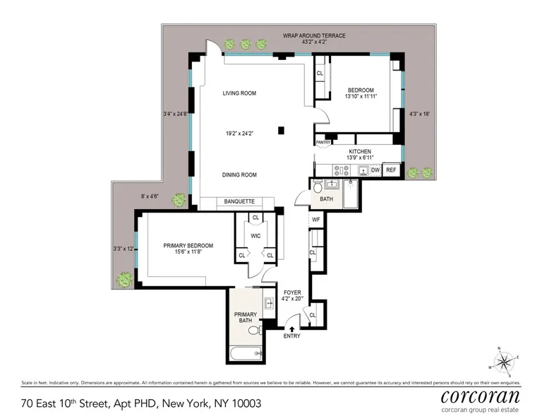 70 East 10th Street, PHD | floorplan | View 21