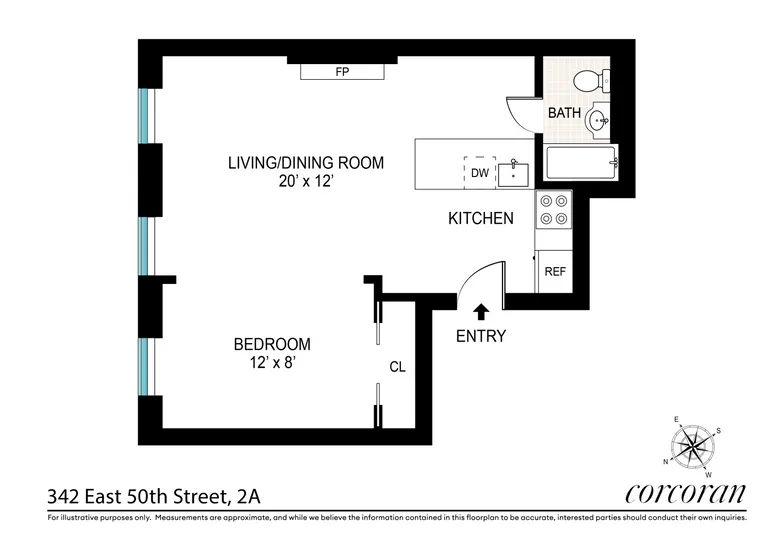 342 East 50th Street, 2A | floorplan | View 9
