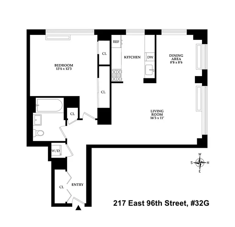 217 East 96th Street, 32G | floorplan | View 7