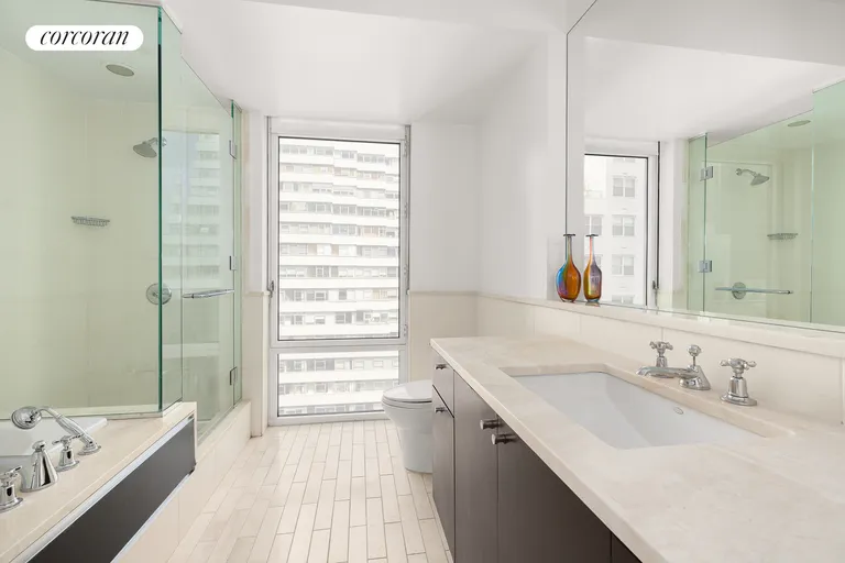 New York City Real Estate | View 207 East 57th Street, 15A | Primary Bathroom | View 6