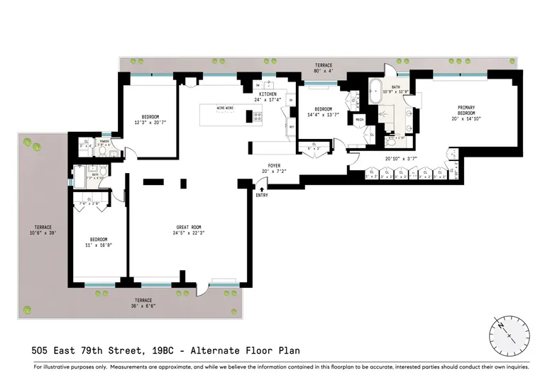 505 East 79th Street, 19BC | floorplan | View 16