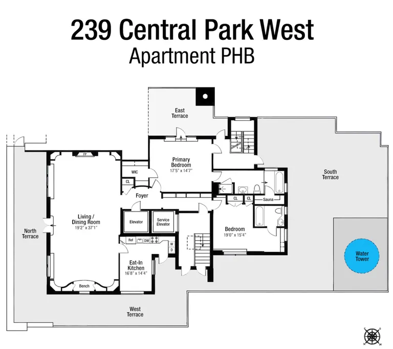 239 Central Park West, PHB | floorplan | View 31
