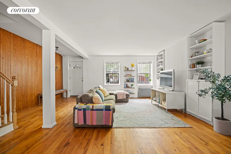 New York City Real Estate | View 425 46th Street | Garden floor living room | View 2