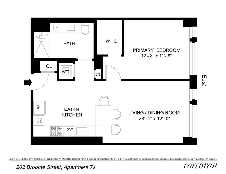 202 Broome Street, 7J | floorplan | View 16