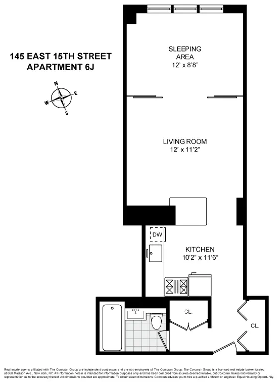 145 East 15th Street, 6J | floorplan | View 7