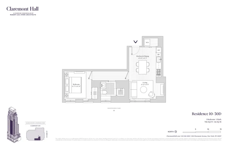 100 Claremont Avenue, 15D | floorplan | View 16