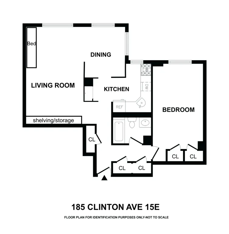 185 Clinton Avenue, 15E | floorplan | View 9