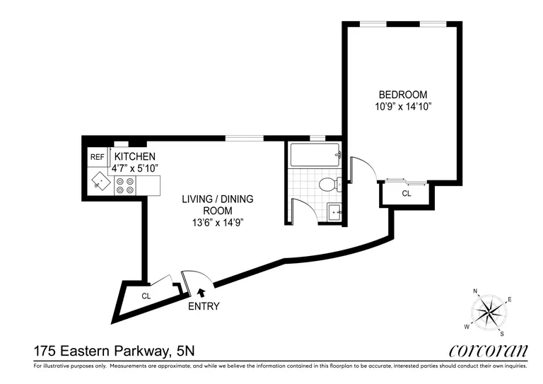 175 Eastern Parkway, 5N | floorplan | View 7