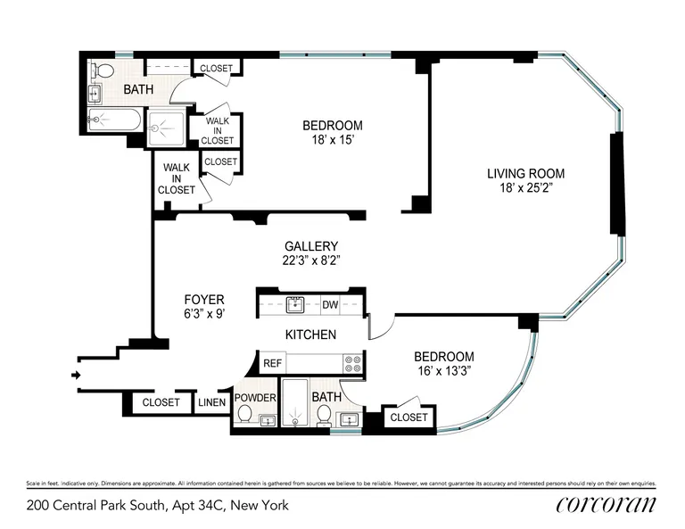 200 Central Park South, C34 | floorplan | View 10