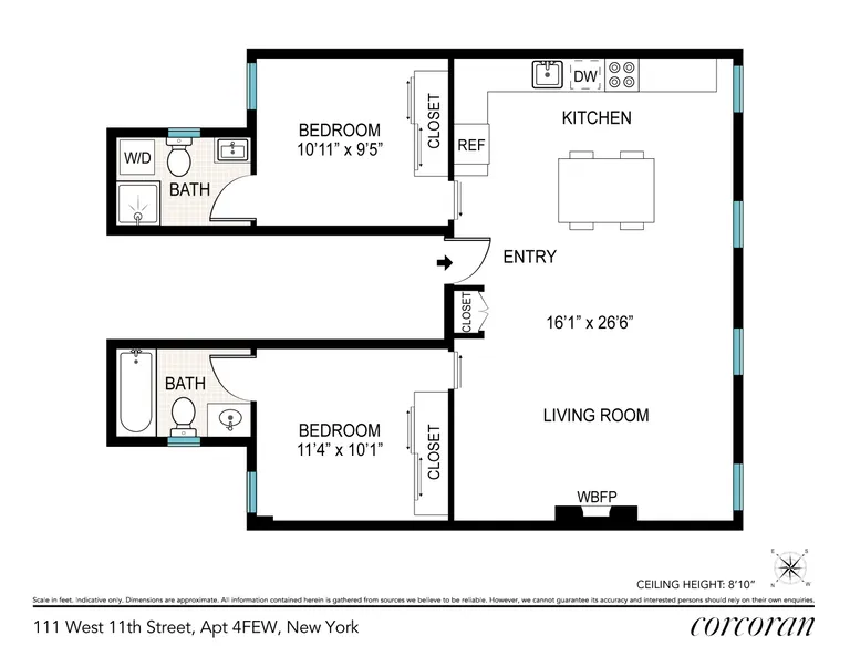 111 West 11th Street, 4FEW | floorplan | View 12