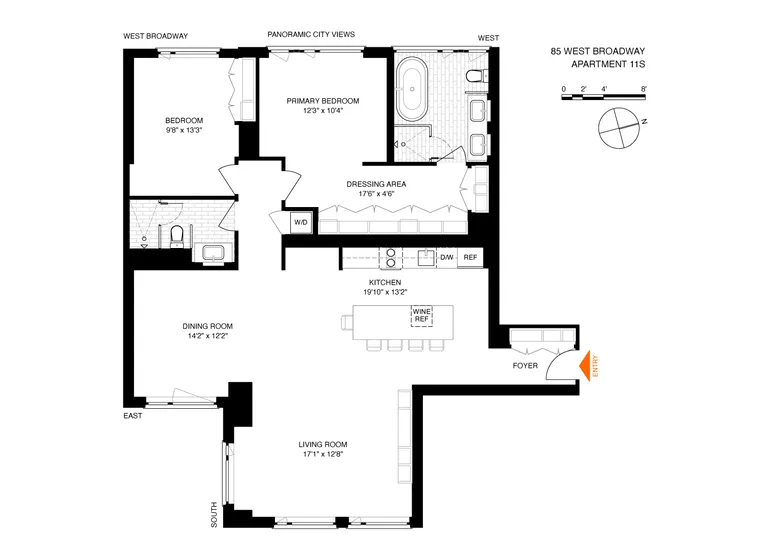 85 West Broadway, 11S | floorplan | View 9