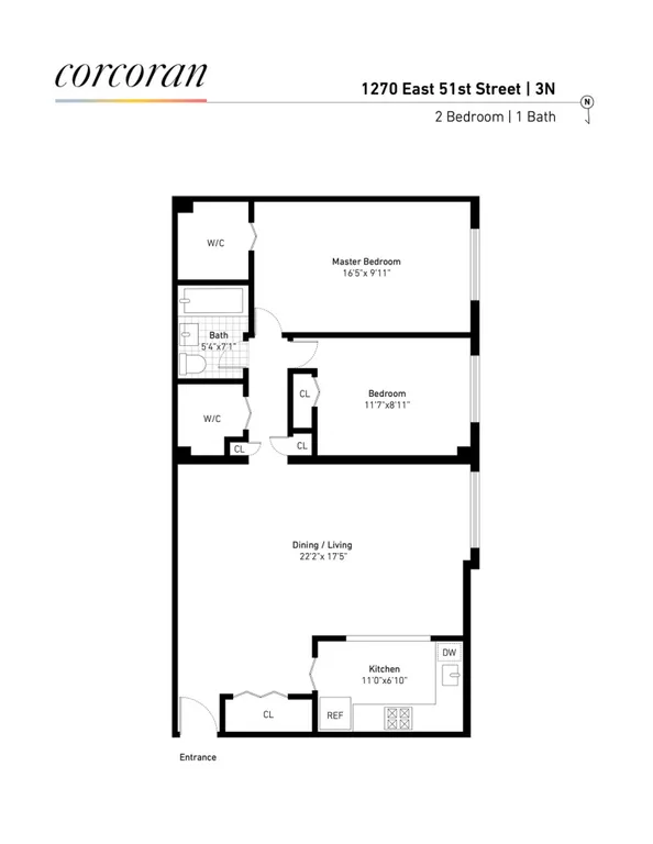 1270 East 51st Street, 3N | floorplan | View 7