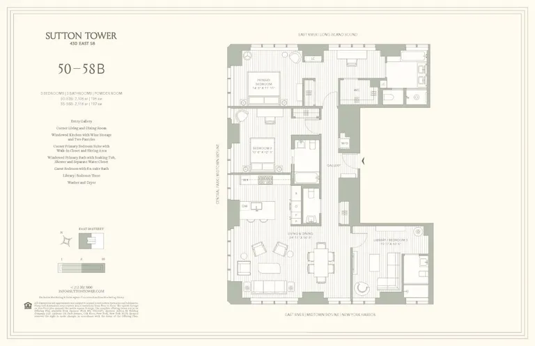 430 East 58th Street, 57B | floorplan | View 5