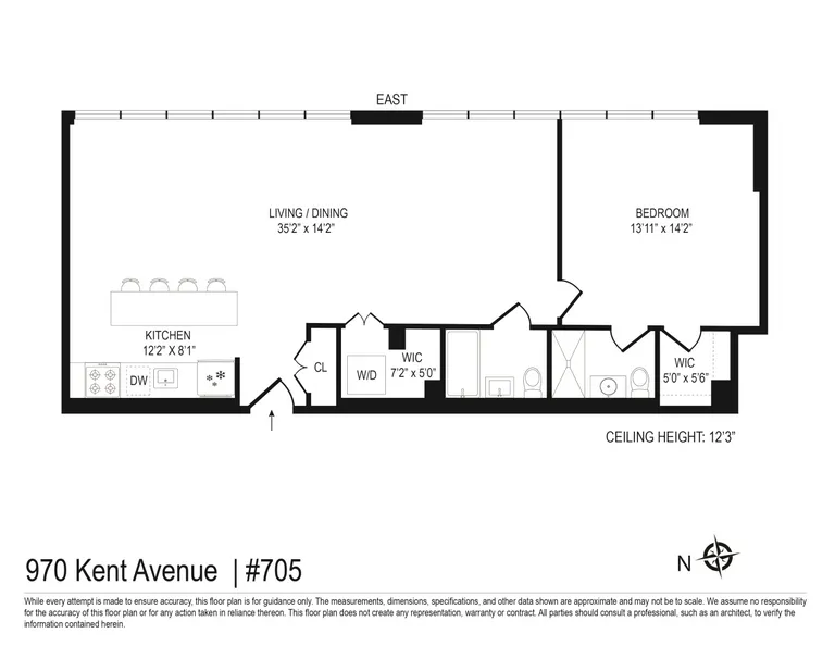 970 Kent Avenue, 705 | floorplan | View 10