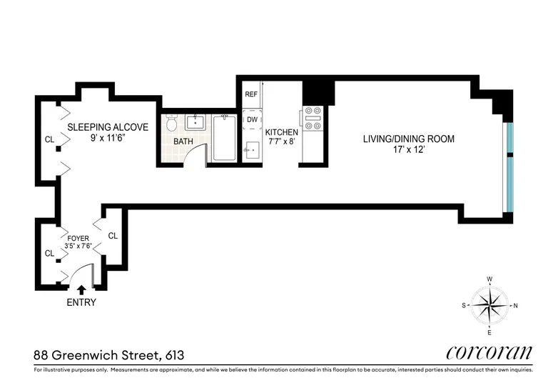 88 Greenwich Street, 613 | floorplan | View 6