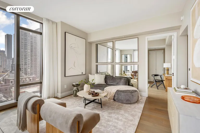 New York City Real Estate | View 430 East 58th Street, 30A | Living Room | View 6