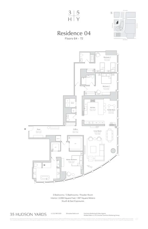 35 Hudson Yards, 6404 | floorplan | View 10