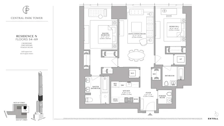 217 West 57th Street, 69N | floorplan | View 23