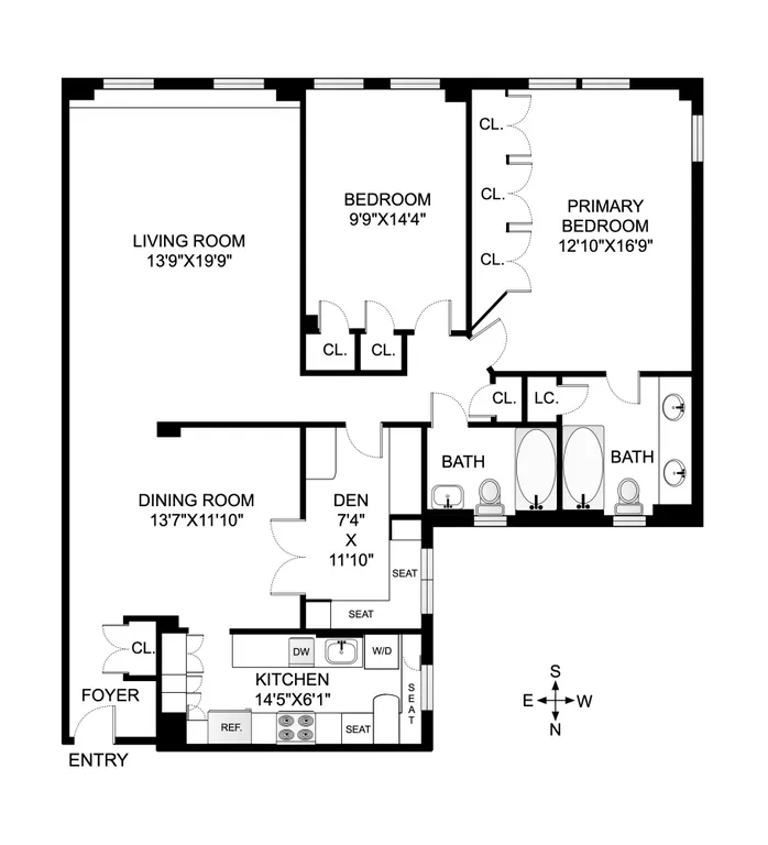 51 East 90th Street, 6A | floorplan | View 11