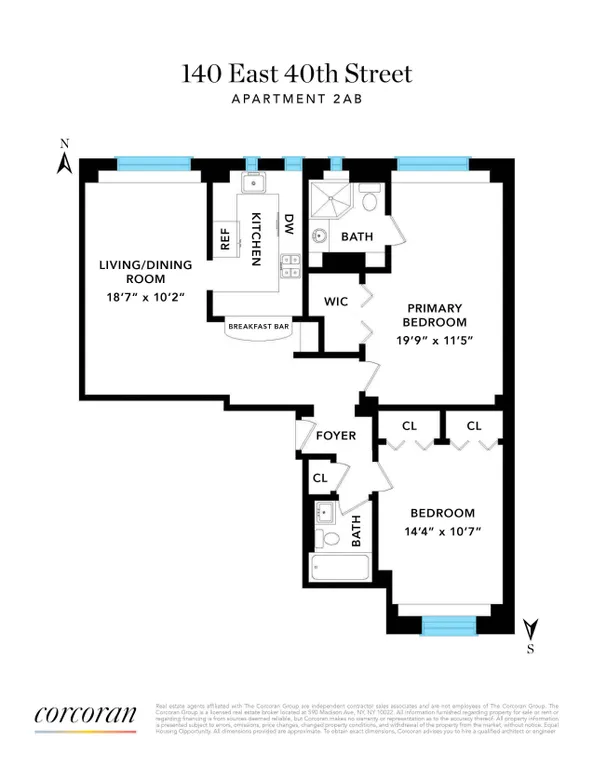 140 East 40th Street, 2AB | floorplan | View 10