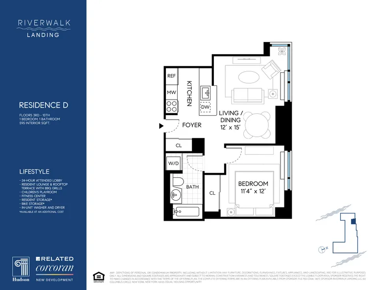 425 Main Street, 10D | floorplan | View 9