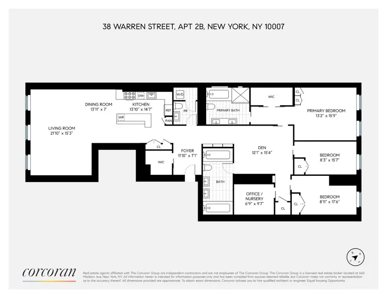 38 Warren Street, 2B | floorplan | View 19