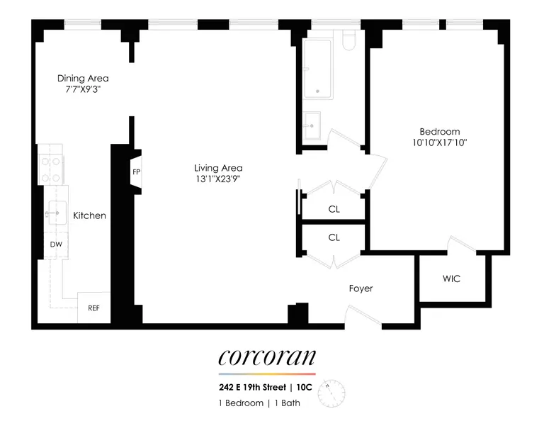 242 East 19th Street, 10C | floorplan | View 6