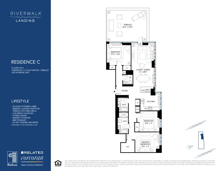 425 Main Street, 15C | floorplan | View 12