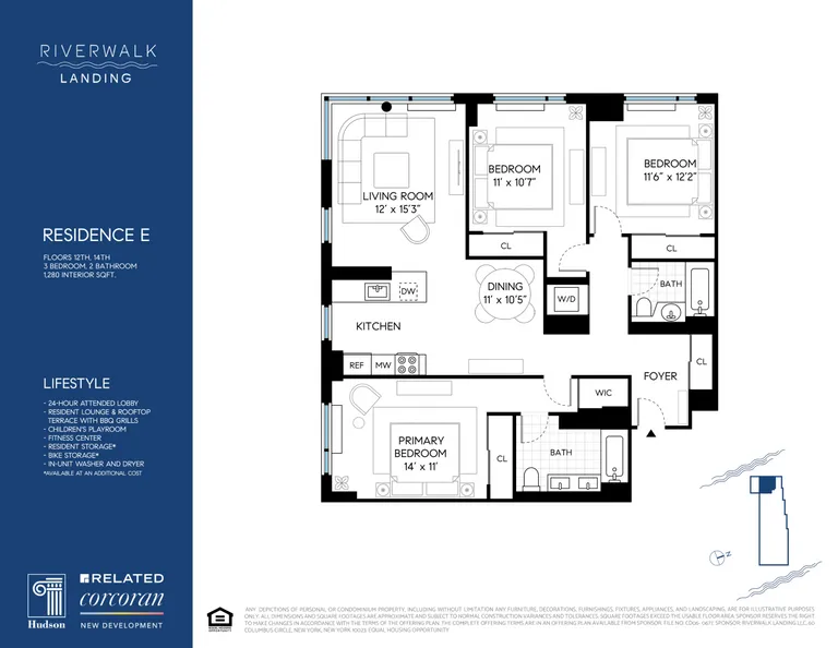 425 Main Street, 14E | floorplan | View 12