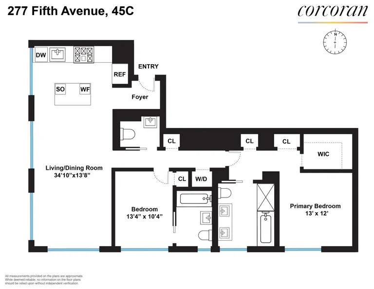 277 Fifth Avenue, 45C | floorplan | View 16